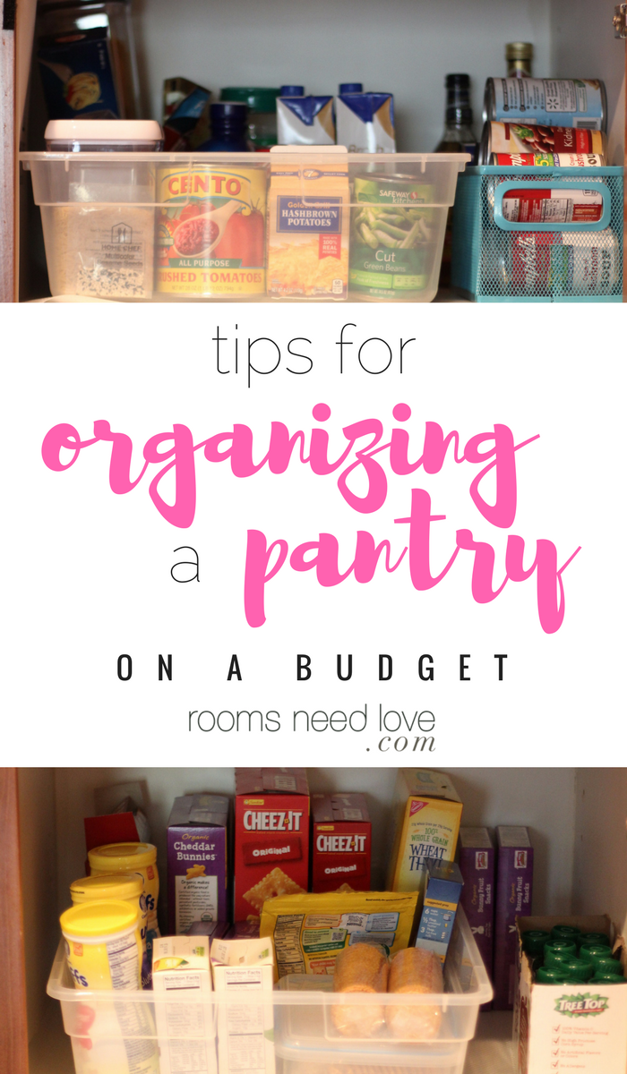 How to Organize a Pantry | Tips for Organizing a Pantry on a Budget | Home Organization | Budget Organizing | Rooms Need Love