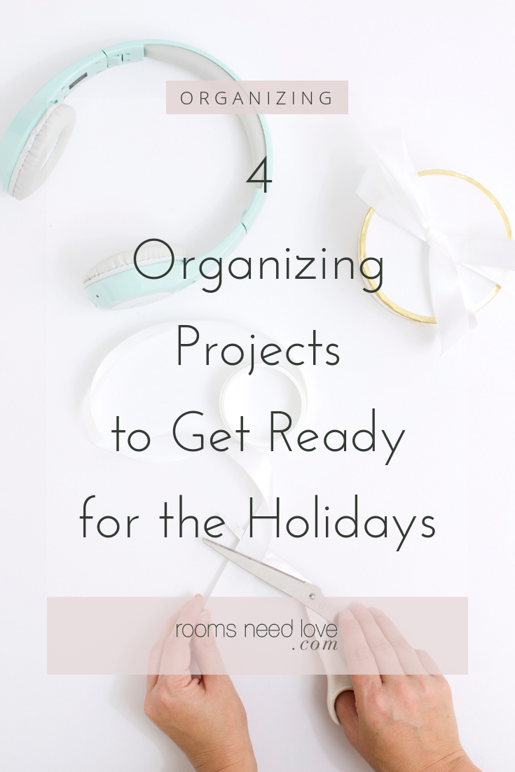 4 Organizing Projects to Get Ready for the Holidays. Before the Thanksgiving, Christmas, and New Years, make sure you do some pantry organizing, declutter kids toys, organize kids clothes, and organize your photos.