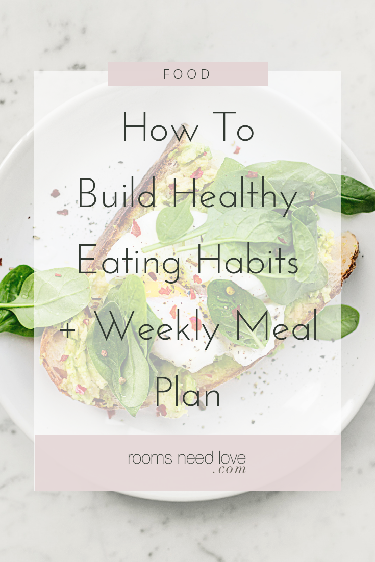 How To Build Healthy Eating Habits + Weekly Meal Plan. It's not easy to build healthy eating habits, but here's a few tips on how you can get started. Plus, I'm sharing our meal plan for this week.