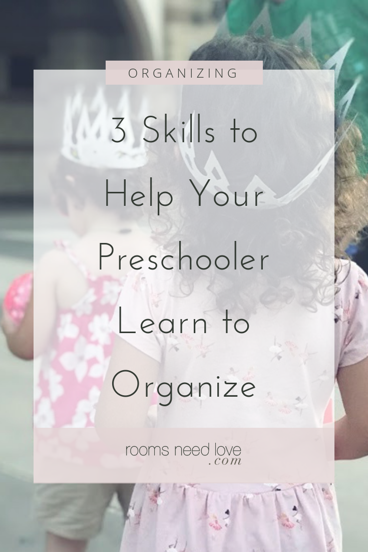 3 Skills to Help Your Preschooler Learn to Organize. One important part of educating a kid is teaching life skills. Many of the life skills I’ve been teaching my preschooler has to do with organizing so she doesn’t have clutter stressing her out now or in the future.