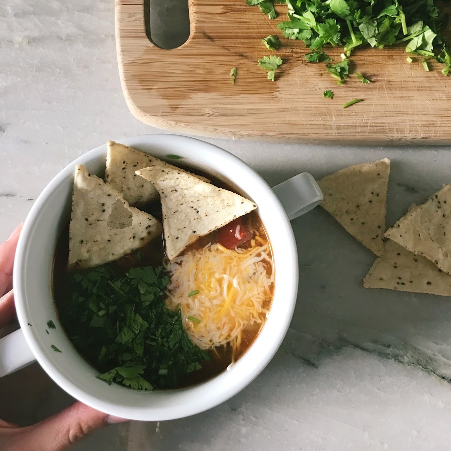 Easy Slow Cooker Chicken Tortilla Soup