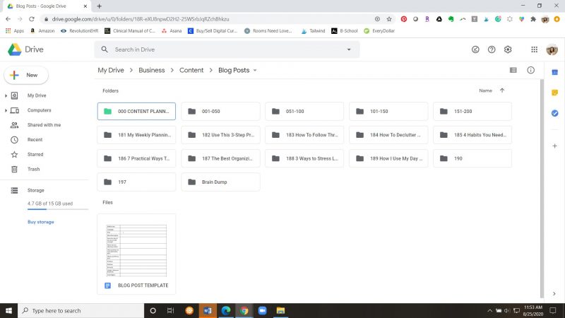 Google Drive Organization - Rooms Need Love