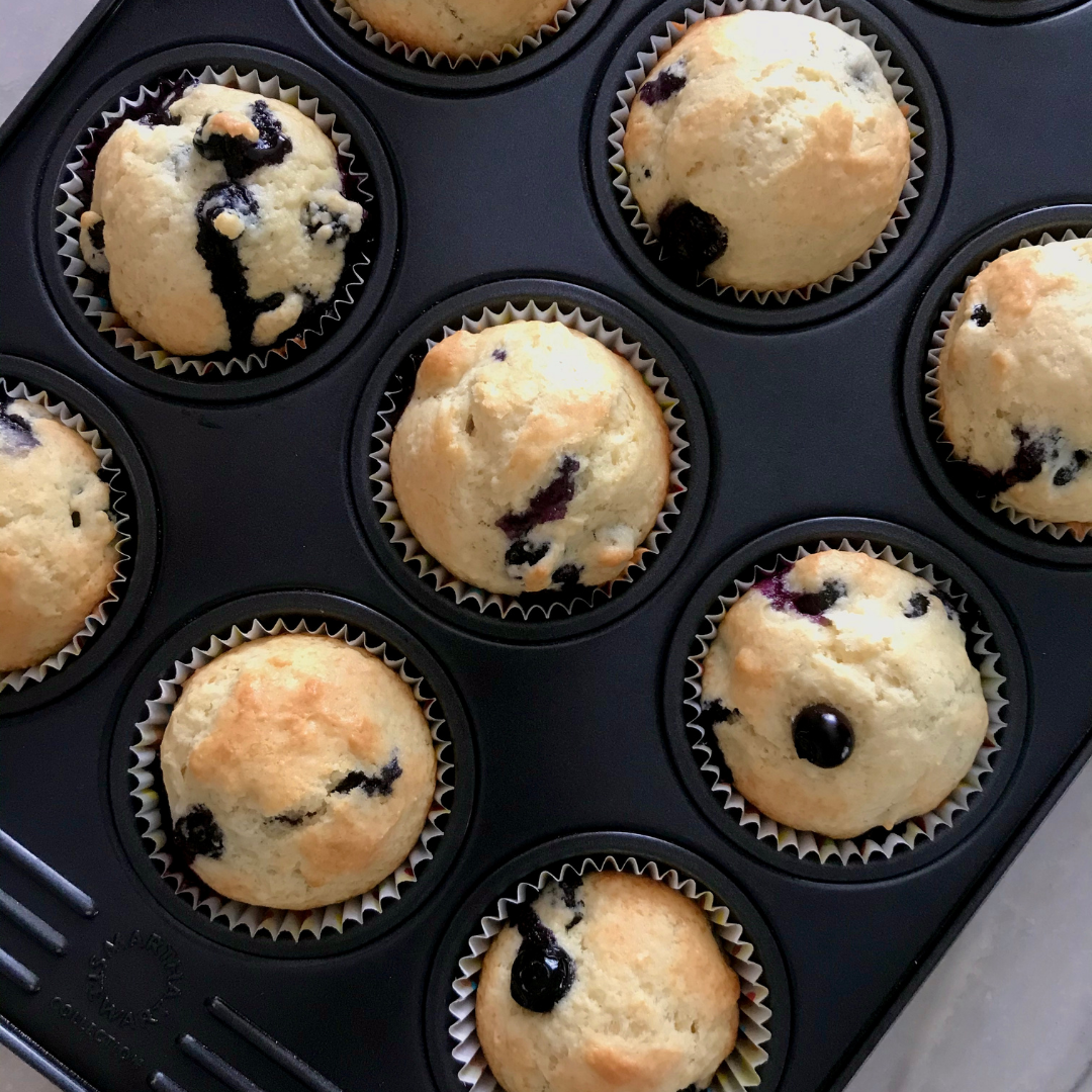 Sweet Quick-Bread (Blueberry) Muffins