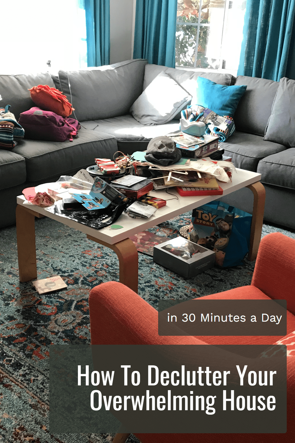 Declutter an overwhelming living room in just 30 minutes a day