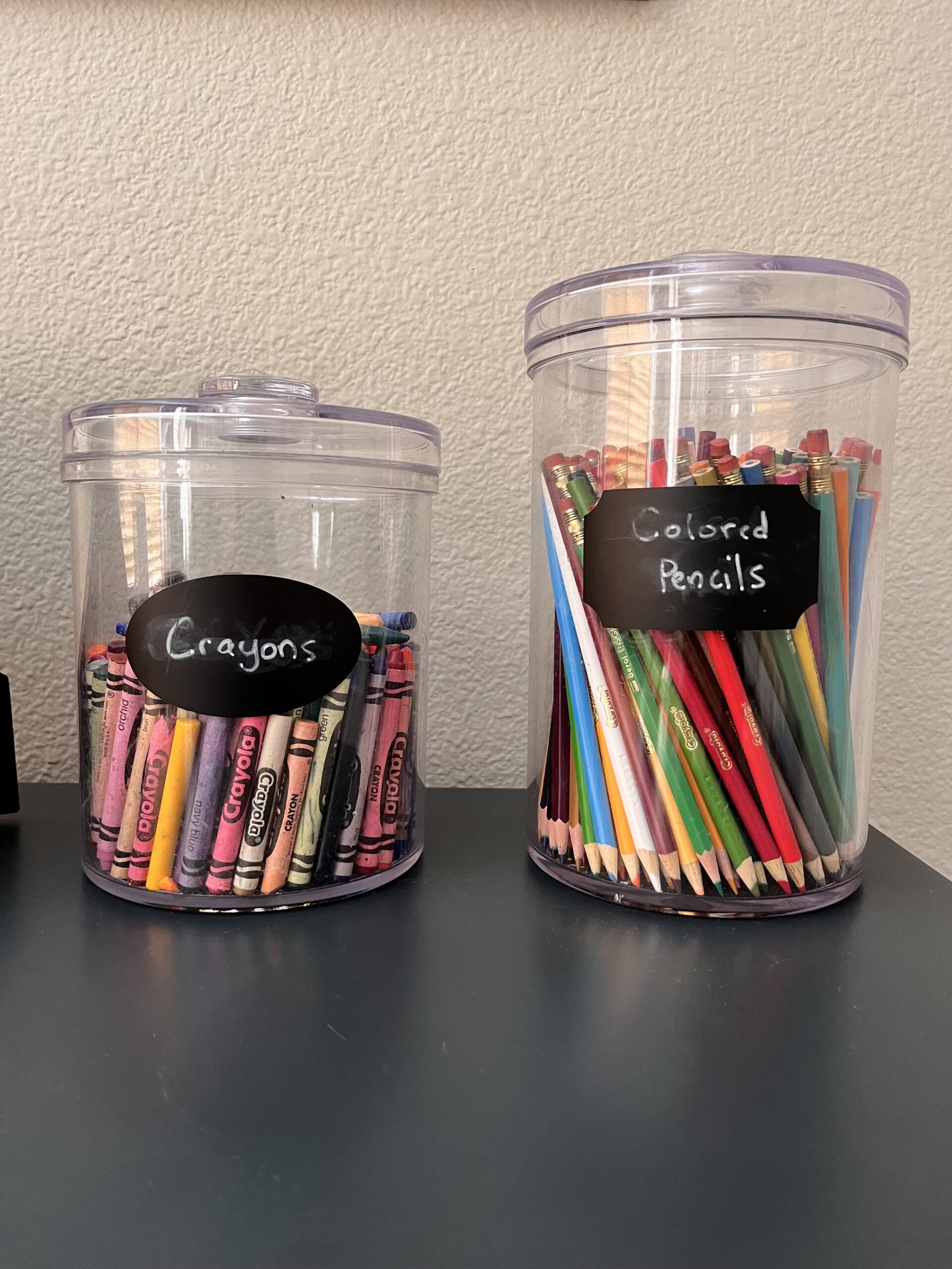 Acrylic Jars for art supplies